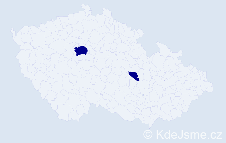 Jméno: 'Anika Michelle', počet výskytů 2 v celé ČR