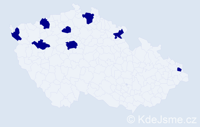 Jméno: 'Hilde', počet výskytů 8 v celé ČR