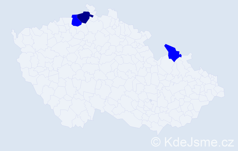 Jméno: 'Klaus-Dieter', počet výskytů 4 v celé ČR