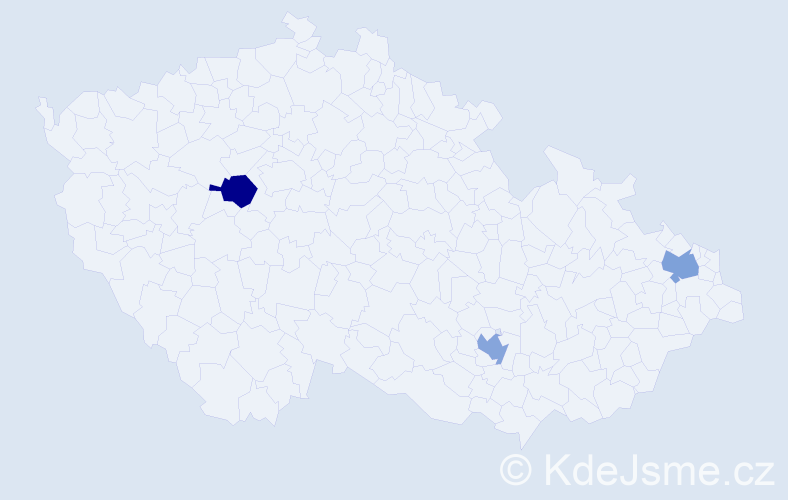 Jméno: 'Elleni', počet výskytů 3 v celé ČR
