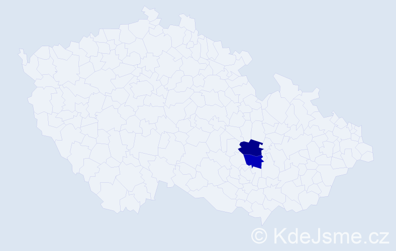 Jméno: 'Damdin', počet výskytů 2 v celé ČR