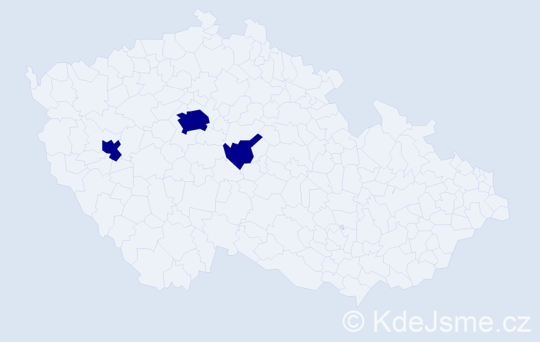 Jméno: 'Lenutsa', počet výskytů 3 v celé ČR