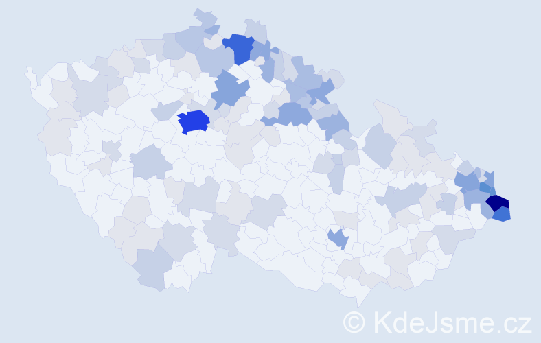Jméno: 'Krystyna', počet výskytů 358 v celé ČR