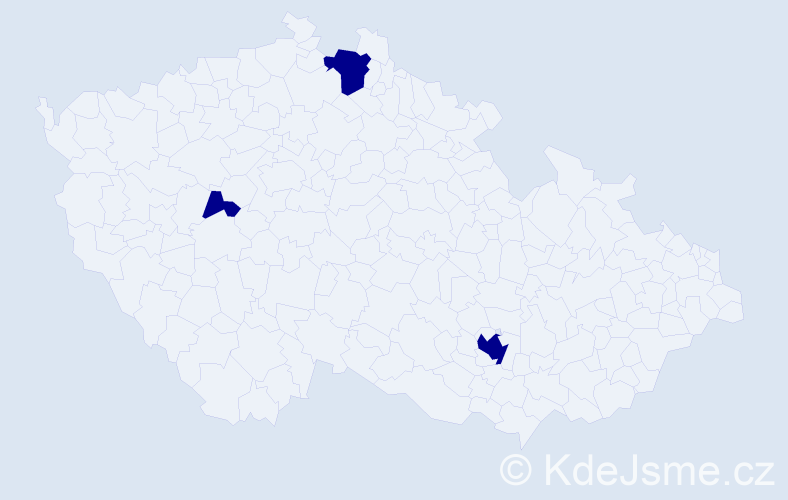 Jméno: 'Mia Alexandra', počet výskytů 3 v celé ČR