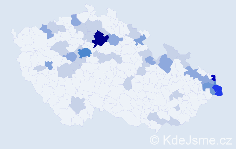 Jméno: 'Grzegorz', počet výskytů 106 v celé ČR