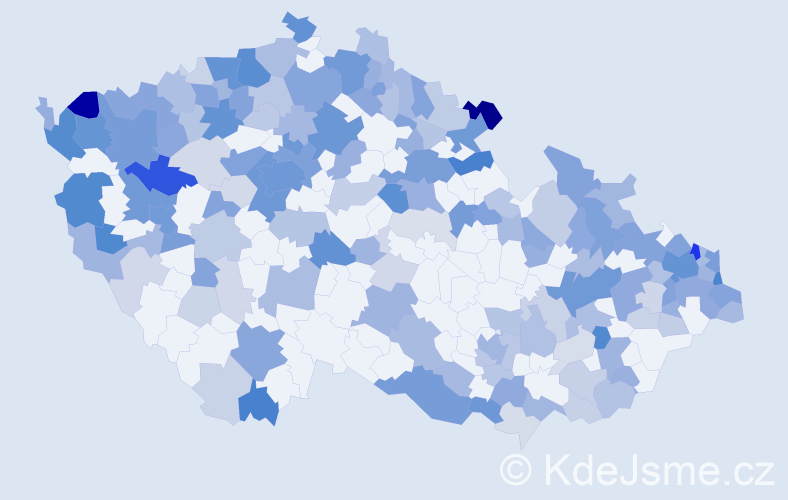 Jméno: 'Valéria', počet výskytů 484 v celé ČR