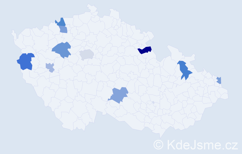 Jméno: 'Penka', počet výskytů 11 v celé ČR