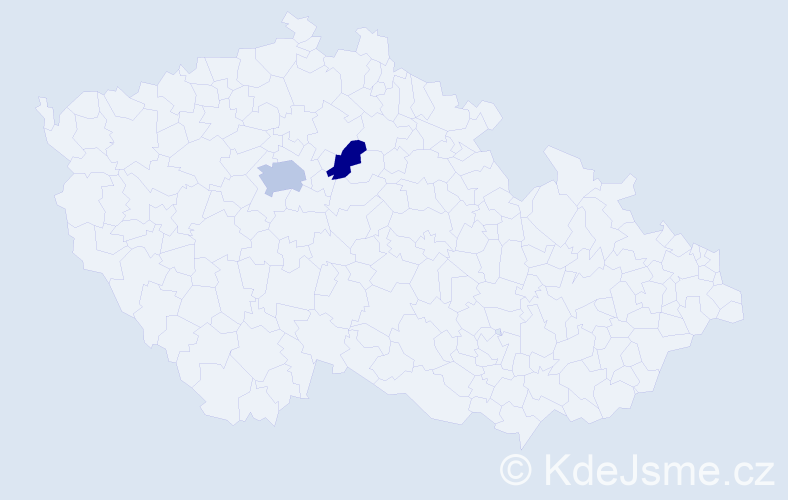 Jméno: 'Yonghua', počet výskytů 3 v celé ČR