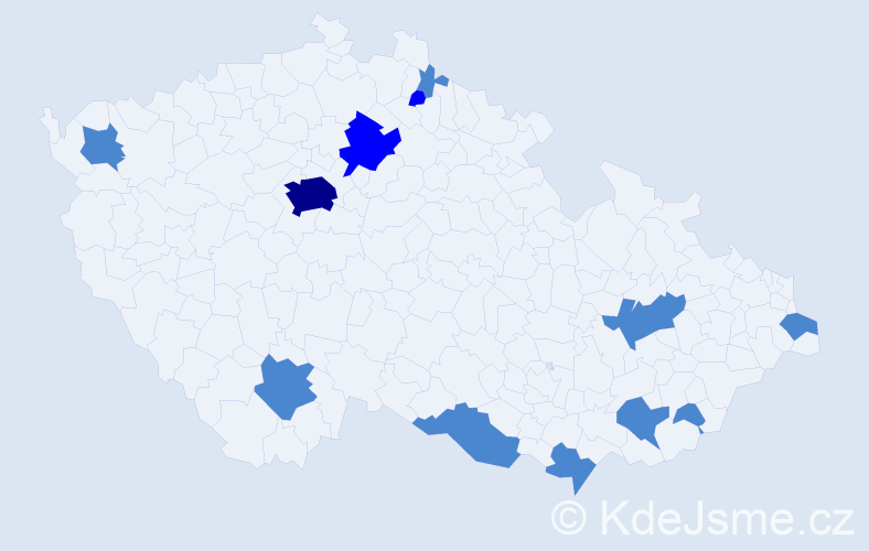 Jméno: 'Dárius', počet výskytů 16 v celé ČR
