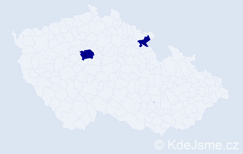 Jméno: 'Stepanija', počet výskytů 2 v celé ČR