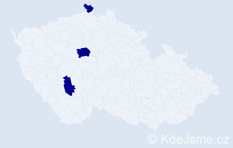 Jméno: 'Thi My Ha', počet výskytů 3 v celé ČR