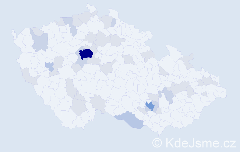 Jméno: 'Ben', počet výskytů 87 v celé ČR