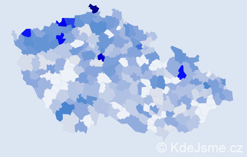 Jméno: 'Angelika', počet výskytů 869 v celé ČR