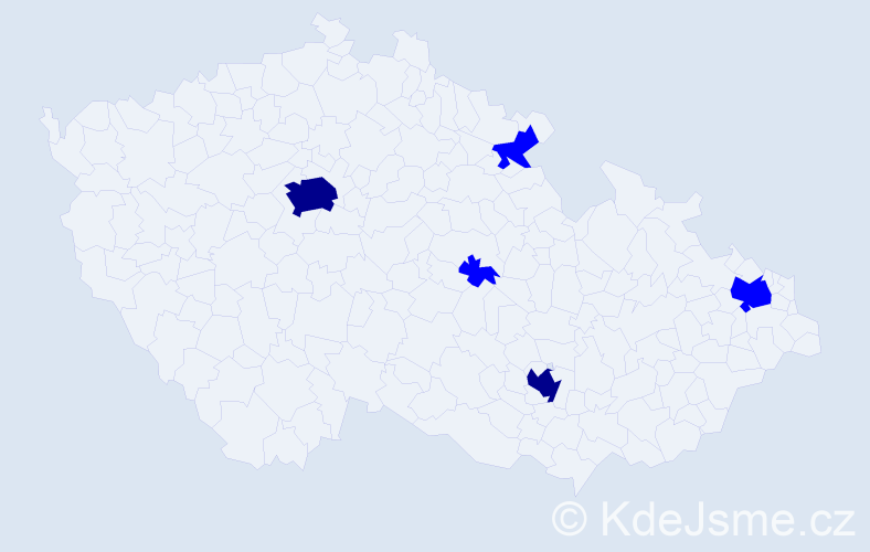 Jméno: 'Sahar', počet výskytů 7 v celé ČR