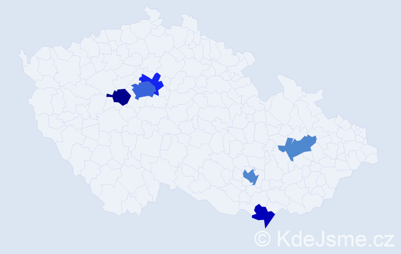 Jméno: 'Miki', počet výskytů 13 v celé ČR