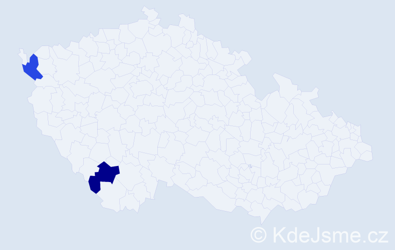 Jméno: 'Dinh Tuan', počet výskytů 2 v celé ČR