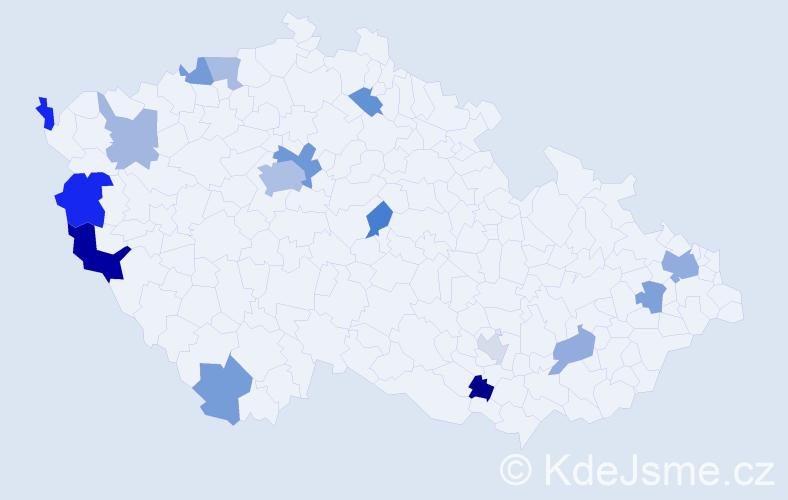 Jméno: 'My Linh', počet výskytů 28 v celé ČR