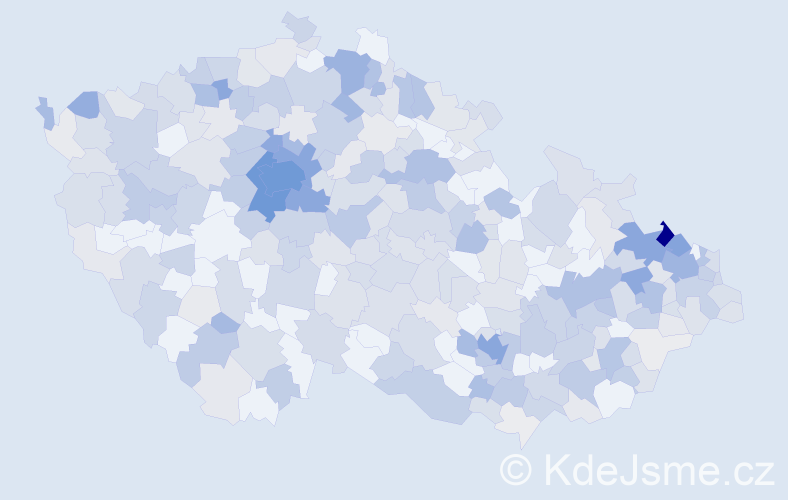 Jméno: 'Max', počet výskytů 996 v celé ČR