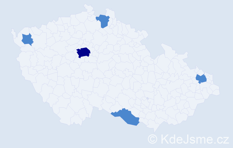 Jméno: 'Yolanda', počet výskytů 7 v celé ČR