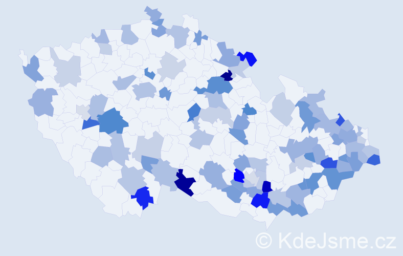 Jméno: 'Přemek', počet výskytů 153 v celé ČR