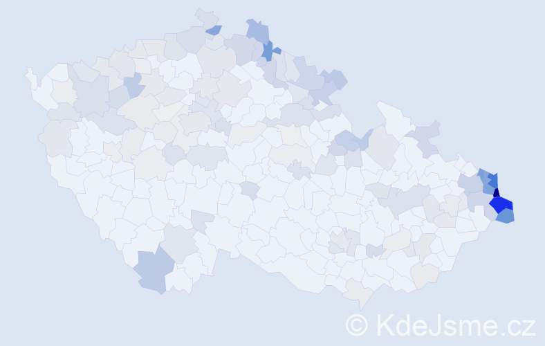 Jméno: 'Janina', počet výskytů 367 v celé ČR