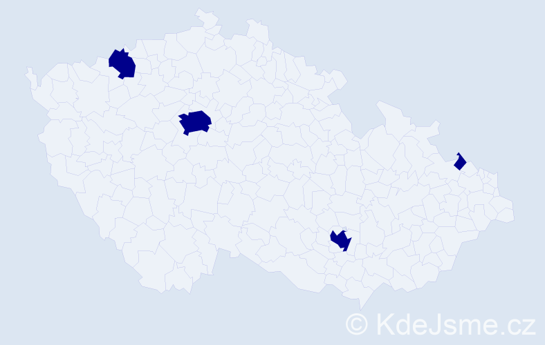 Jméno: 'Daniel Alex', počet výskytů 4 v celé ČR