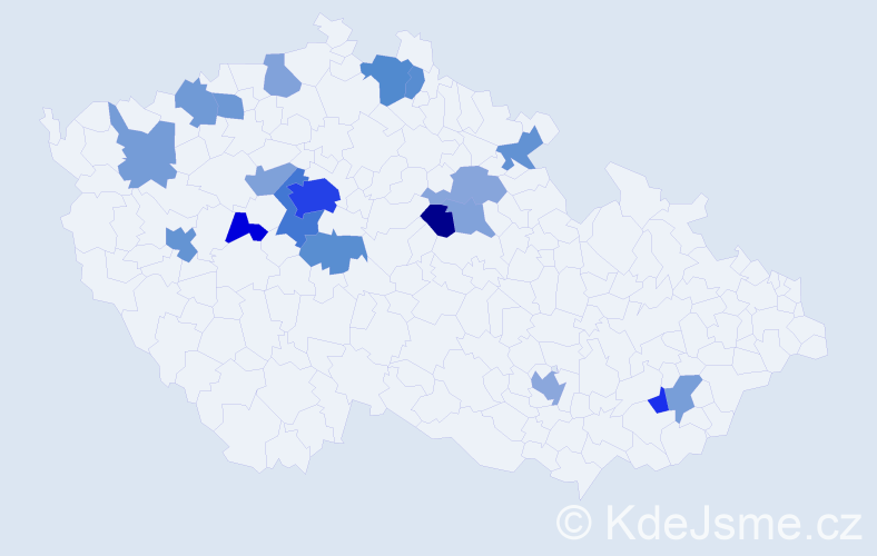 Jméno: 'Iaroslava', počet výskytů 40 v celé ČR