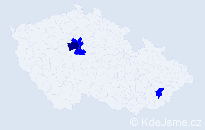 Jméno: 'Jonáš Oliver', počet výskytů 5 v celé ČR
