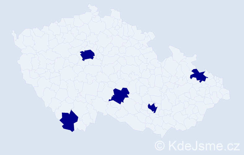 Jméno: 'Loris', počet výskytů 5 v celé ČR