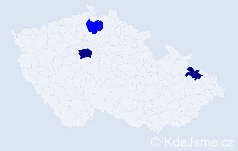 Jméno: 'Van He', počet výskytů 5 v celé ČR