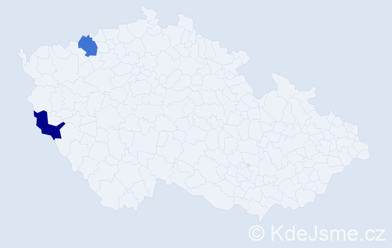 Jméno: 'Alena Lenka', počet výskytů 2 v celé ČR