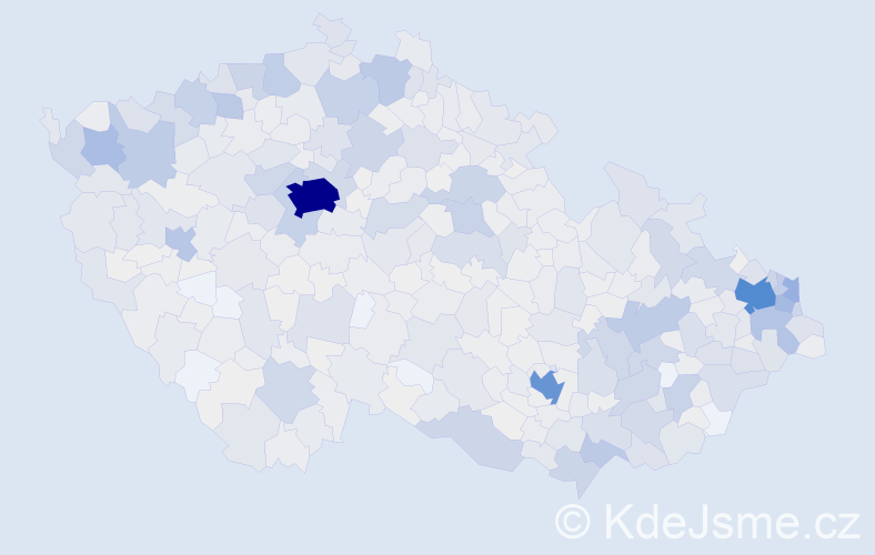 Jméno: 'Viera', počet výskytů 2295 v celé ČR