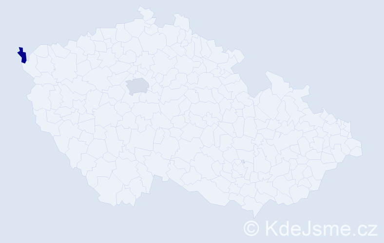 Jméno: 'Weijie', počet výskytů 3 v celé ČR