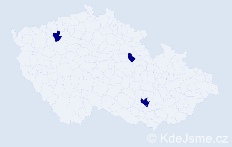 Jméno: 'Ludmil', počet výskytů 3 v celé ČR
