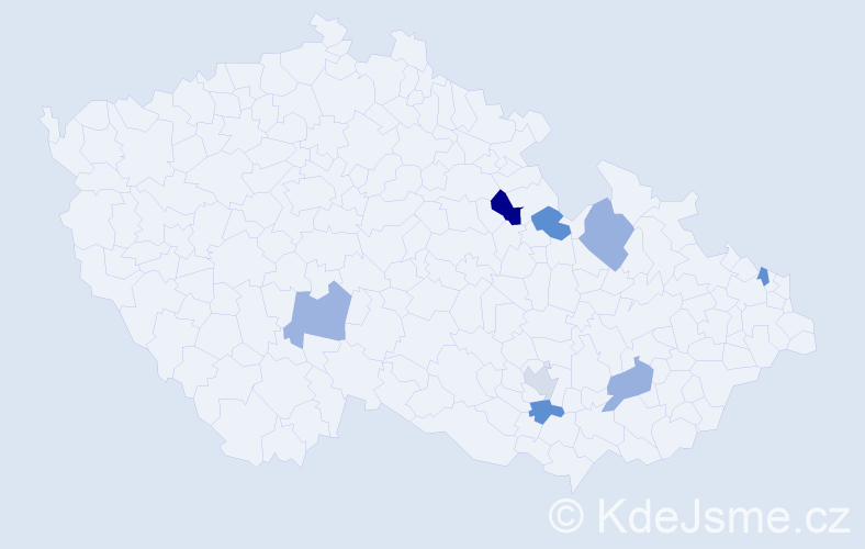 Jméno: 'Spiros', počet výskytů 9 v celé ČR