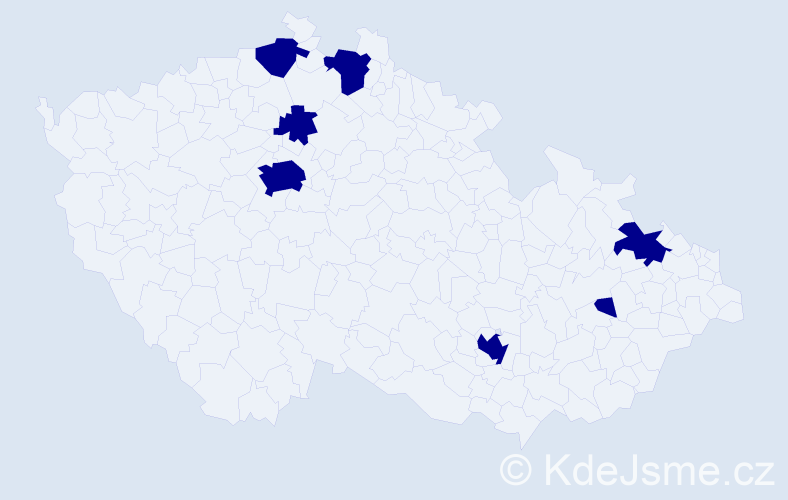 Jméno: 'Gaja', počet výskytů 7 v celé ČR