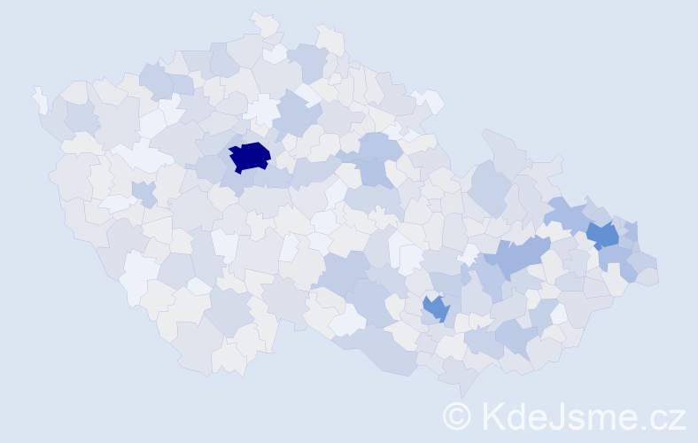 Jméno: 'Tobias', počet výskytů 1071 v celé ČR