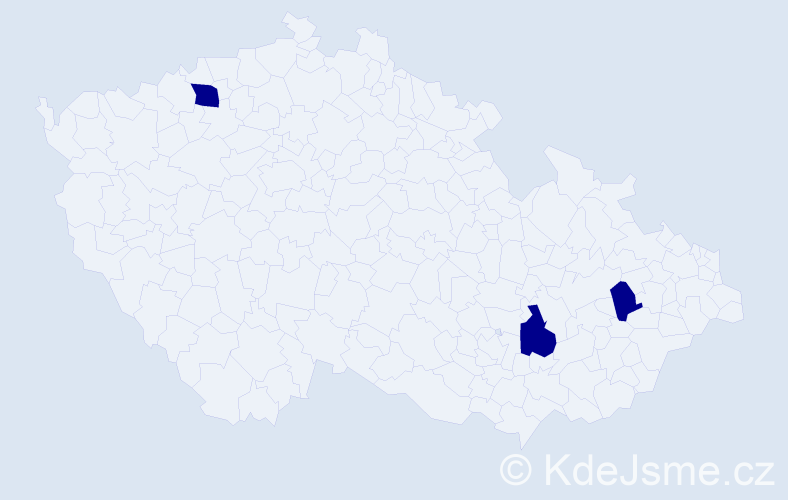 Jméno: 'Adam Ján', počet výskytů 3 v celé ČR