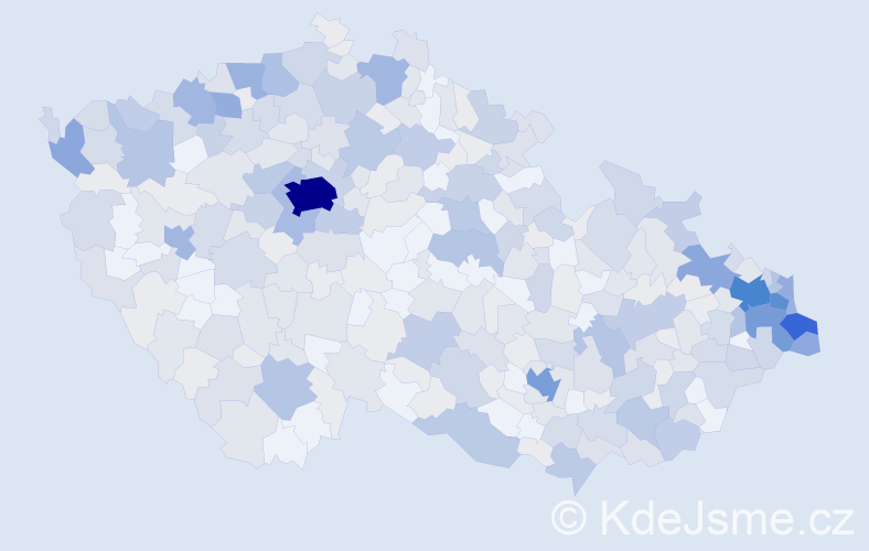 Jméno: 'Karina', počet výskytů 890 v celé ČR