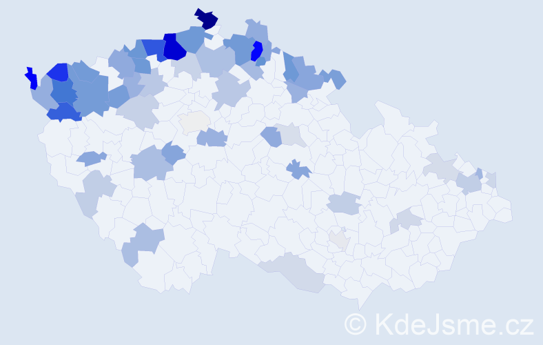 Jméno: 'Christa', počet výskytů 135 v celé ČR