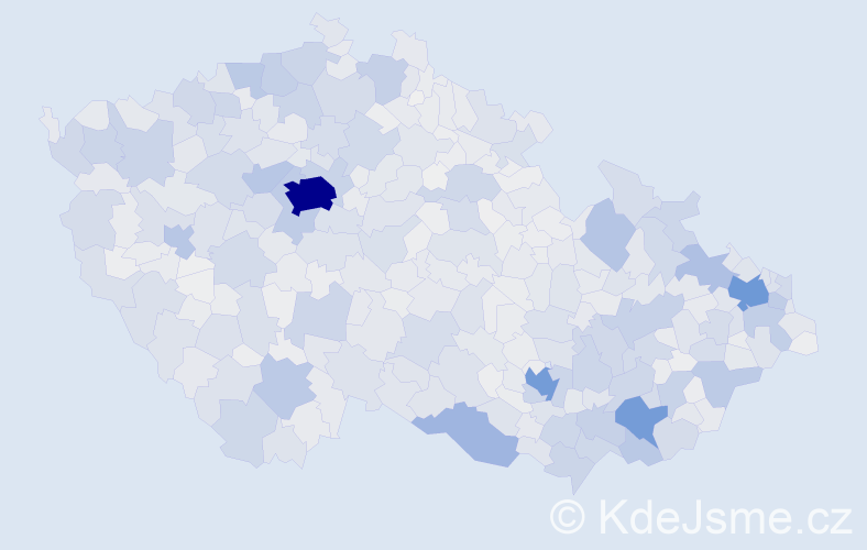 Jméno: 'Antonie', počet výskytů 7461 v celé ČR