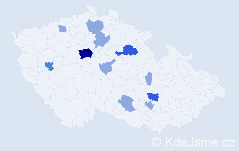 Jméno: 'Ganbaatar', počet výskytů 20 v celé ČR
