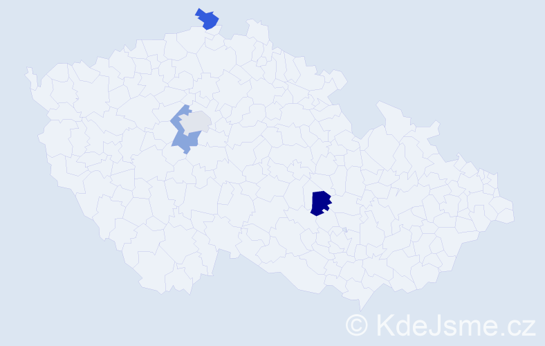 Jméno: 'Jefim', počet výskytů 4 v celé ČR