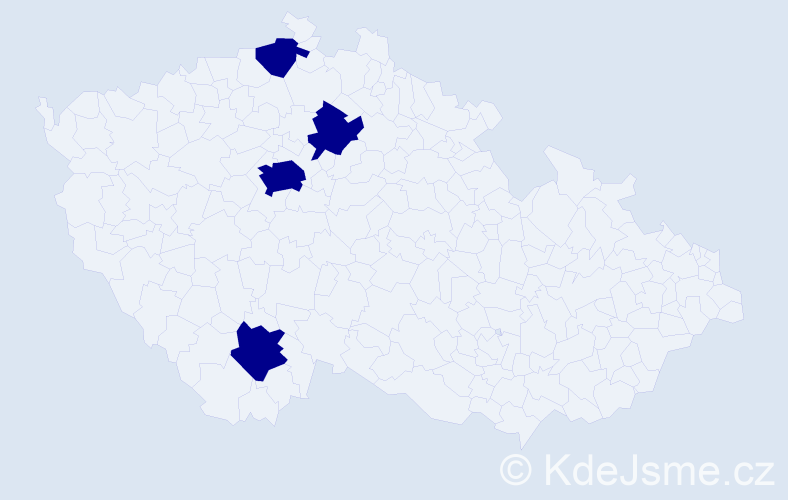 Jméno: 'Aljona', počet výskytů 4 v celé ČR