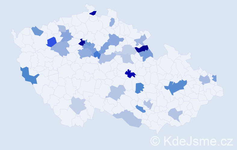 Jméno: 'Vladko', počet výskytů 60 v celé ČR