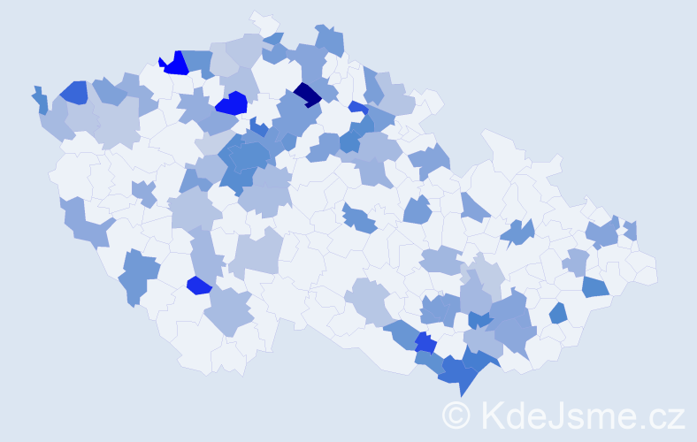 Jméno: 'Lilian', počet výskytů 158 v celé ČR