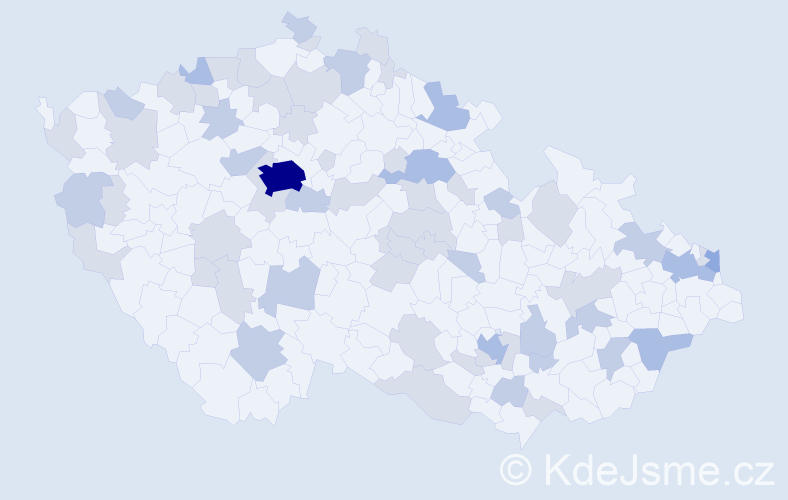 Jméno: 'Želmíra', počet výskytů 116 v celé ČR