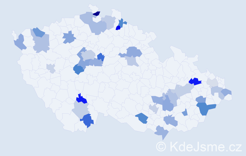 Jméno: 'Derek', počet výskytů 47 v celé ČR