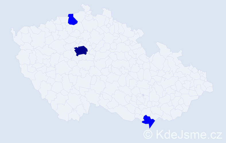 Jméno: 'Evdokie', počet výskytů 4 v celé ČR