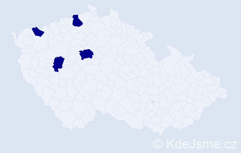 Jméno: 'Marat', počet výskytů 4 v celé ČR